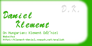 daniel klement business card